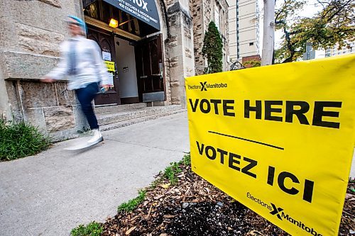 MIKAELA MACKENZIE / WINNIPEG FREE PRESS

The Knox United Church (Union Station) voting location on election day in Winnipeg on Tuesday, Oct. 3, 2023. For &#x460;story.
Winnipeg Free Press 2023.