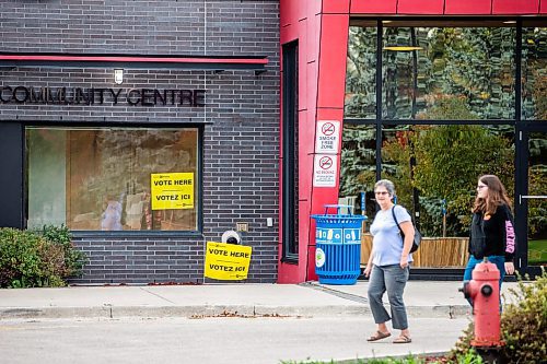 MIKAELA MACKENZIE / WINNIPEG FREE PRESS

The Sturgeon Heights Community Centre (Kirkfield Park) voting location on election day in Winnipeg on Tuesday, Oct. 3, 2023. For &#x2014; story.
Winnipeg Free Press 2023.