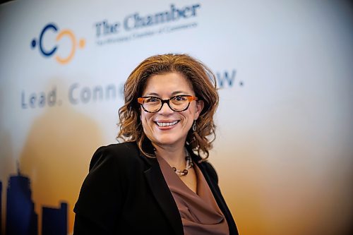 MIKE DEAL / WINNIPEG FREE PRESS
Jeannette Montufar-MacKay is sworn in as the new chair of the Winnipeg Chamber of Commerce&#x2019;s Board of Directors during the organizations annual general meeting.
See Gabby story
231005 - Thursday, October 05, 2023.