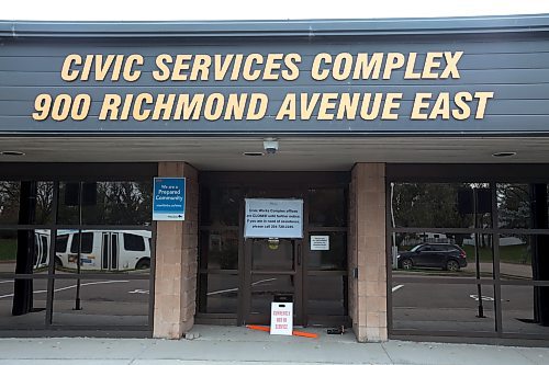 The City of Brandon Civic Services Complex on Richmond Avenue East remains closed as of Thursday. (Tim Smith/The Brandon Sun) 