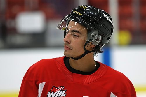 The Brandon Wheat Kings traded forward Dawson Pasternak to the Victoria Royals on Thursday for a conditional draft pick to get down to the Western Hockey League limit of three 20-year-old players. The Winnipeg product has been battling a bad back and hasn&#x2019;t dressed in the pre-season or regular season. (Perry Bergson/The Brandon Sun)
Oct. 5, 2023
