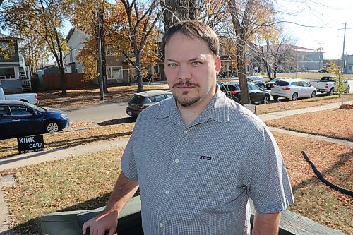Brandon School Division board of trustees candidate Kirk Carr poses for a photo outside his home this past Wednesday. (Kyle Darbyson/The Brandon Sun)