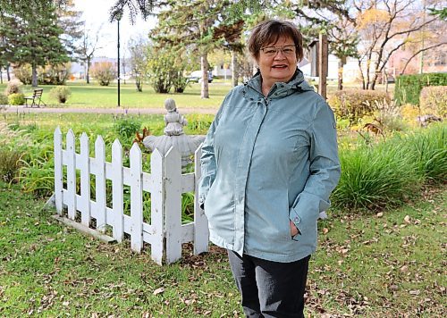 Heather Gillander stands in a Brandon park on Wednesday. She is asking trustees with the Brandon School Division why St. Augustine’s Catholic school receives funding under the public school system when she says it could be considered a private school. (Michele McDougall/The Brandon Sun)
 