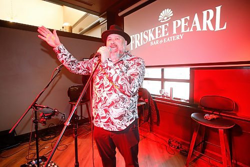 JOHN WOODS / WINNIPEG FREE PRESS
Chris Graves, owner, welcomes his guests at the soft opening of the Friskee Pearl, a new seafood restaurant opening in the former Earl&#x573; Main Street location, Tuesday, April 18, 2023. 

Re: Wasney