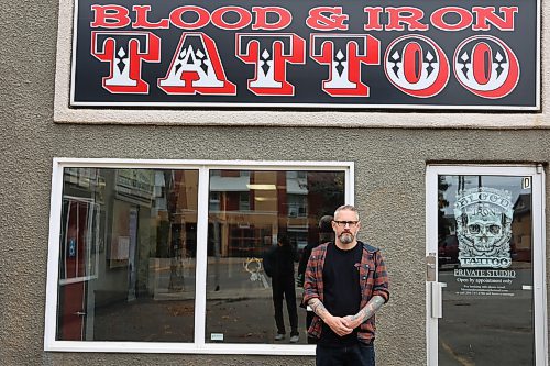 Blood & Iron Tattoo owner Scott Oldenburger (Abiola Odutola/The Brandon Sun)