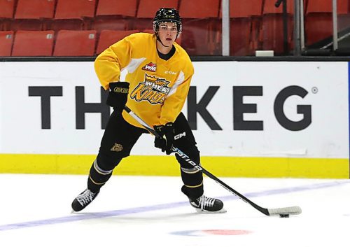 Brandon Wheat Kings defenceman Quinn Mantei said his goals for this season seeing the team achieve more success than it did last season when it missed the playoffs. (Perry Bergson/The Brandon Sun)
Oct. 14, 2023