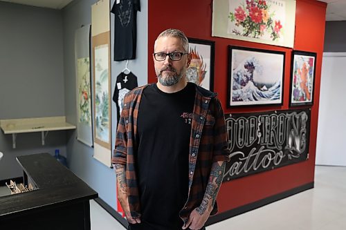 Blood & Iron Tattoo owner Scott Oldenburger says he has decided to close his business due to regulations and requirements that make it difficult to buy a suitable property. (Abiola Odutola/The Brandon Sun)