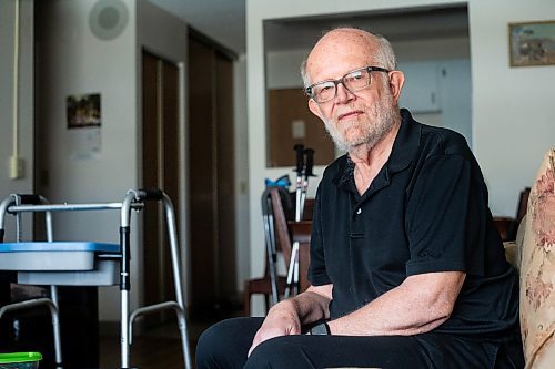 MIKAELA MACKENZIE / WINNIPEG FREE PRESS

Mel Byer, seniors advocate, in his home on Friday, Oct. 13, 2023. As the first generation of publicly out LGBTTQ* seniors age and prepare to enter community living, some advocates fear that without affordable queer-friendly housing, some will be forced back in the closet. For Malak story.
Winnipeg Free Press 2023.