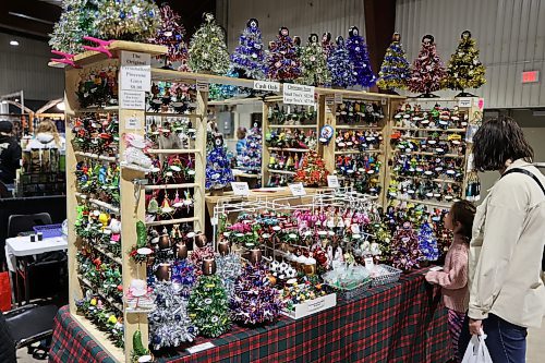 Some ornaments made by Shelley’s Pine Cane Guys Christmas Ornaments owner Shelly Green (Abiola Odutola/The Brandon Sun)