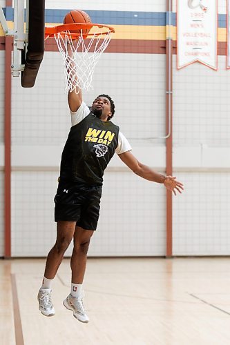 MIKE DEAL / WINNIPEG FREE PRESS
U of M men&#x2019;s basketball guard, Andre Gray II, during practice at Investors Group Athletic Centre Friday afternoon.
See Mike Sawatzky story
231013 - Friday, October 13, 2023.