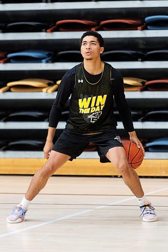 MIKE DEAL / WINNIPEG FREE PRESS
U of M men&#x2019;s basketball guard, Daren Watts, during practice at Investors Group Athletic Centre Friday afternoon.
See Mike Sawatzky story
231013 - Friday, October 13, 2023.