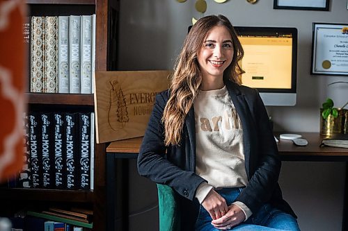 MIKAELA MACKENZIE / WINNIPEG FREE PRESS

Chanelle Lagass, founder of Evergreen Nourish Co (a nutritionist service with an environmental focus), in her home office in St. Agathe on Tuesday, Oct. 17, 2023. For Janine LeGal story.
Winnipeg Free Press 2023.