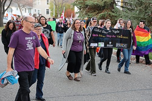 The Women's Resource Centre hosted a Take Back the Night march to raise awareness about domestic violence on Thursday. The march- which started around 6 p.m proceeded from Princess Park to Brandon University had over 65 people in attendance. (Abiola Odutola/The Brandon Sun)