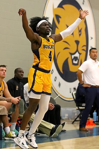 Eli Ampofo replaced Anthony Tsegakele in the Bobcats' otherwise identical starting lineup to 2022-23. (Thomas Friesen/The Brandon Sun)