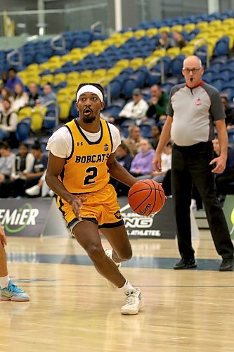Fifth-year guard Jahmaal Gardner dropped 29 points as the Bobcats beat the UNBC Timberwolves 105-77 on Thursday. (Thomas Friesen/The Brandon Sun)