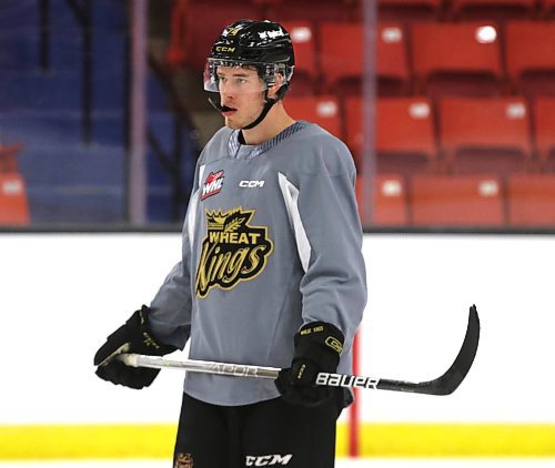 Brett Hyland had a pair of goals but the Brandon Wheat Kings fell 4-3 in a shootout to the Wenatchee Wild on Saturday to end their Western Hockey League trip into the U.S. Division. (Perry Bergson/the Brandon Sun)