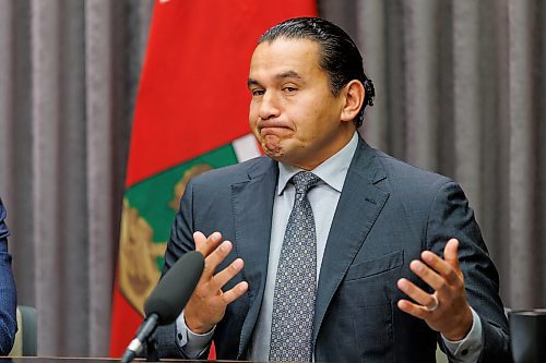 MIKE DEAL / WINNIPEG FREE PRESS
Premier Wab Kinew and Health Minister Uzoma Asagwara release an open letter to the works in the provinces health care community during a press conference at the Manitoba Legislative building Tuesday morning.
231024 - Tuesday, October 24, 2023.