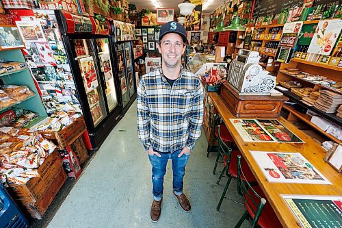 MIKE DEAL / WINNIPEG FREE PRESS
Harrison Steek, owner of Myer's Delicatessen (1842 Grant Ave) which is celebrating its 65th anniversary. 
See Gabby Piche story
231031 - Tuesday, October 31, 2023.