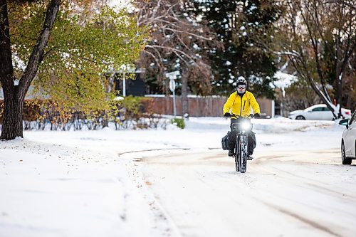 MIKAELA MACKENZIE / WINNIPEG FREE PRESS

Ian Walker, a local cyclist who was recently hit by a cup of coffee by a motorist upset that he was riding a bike, on Tuesday, Oct. 31, 2023. For Kevin story.
Winnipeg Free Press 2023.