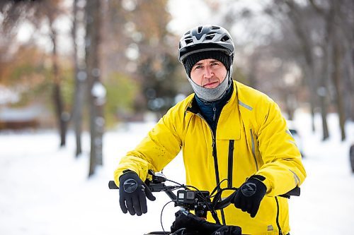 MIKAELA MACKENZIE / WINNIPEG FREE PRESS

Ian Walker, a local cyclist who was recently hit by a cup of coffee by a motorist upset that he was riding a bike, on Tuesday, Oct. 31, 2023. For Kevin story.
Winnipeg Free Press 2023.