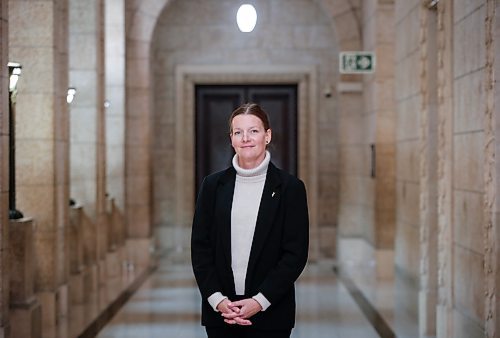 JOHN WOODS / WINNIPEG FREE PRESS
Minister of Environment and Climate Change Tracy Schmidt is photographed at the Manitoba Legislature in Winnipeg Tuesday, October  31, 2023. 

Reporter: rutgers