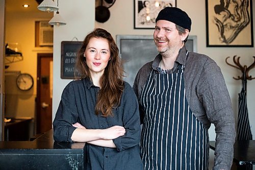 MIKAELA MACKENZIE / WINNIPEG FREE PRESS

Co-owners Courtney Molaro and Adam Donnelly pose for a portrait at Petit Socco in Winnipeg on Tuesday, Nov. 1, 2022. For Eva Wasney story.
Winnipeg Free Press 2022.