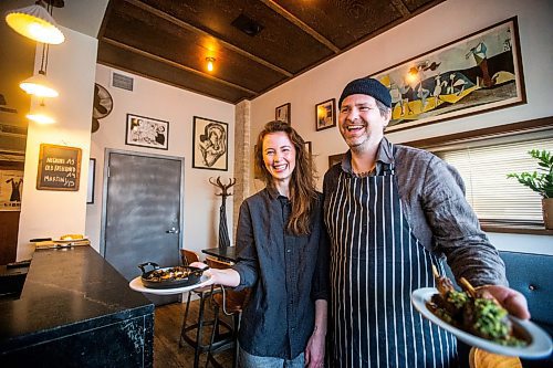 MIKAELA MACKENZIE / WINNIPEG FREE PRESS

Co-owners Courtney Molaro and Adam Donnelly pose for a portrait at Petit Socco in Winnipeg on Tuesday, Nov. 1, 2022. For Eva Wasney story.
Winnipeg Free Press 2022.