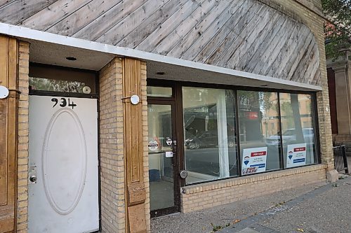 One of the properties (934 Rosser Av.) that was vandalized in the Downtown area of Brandon. (Abiola Odutola/The Brandon Sun)