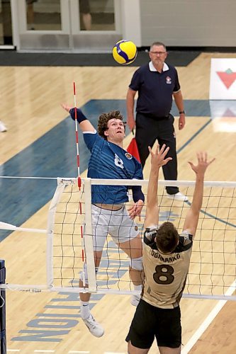 Jens Watt moved to left side and helped the Bobcats to a win over the Manitoba Bisons in their Canada West men's volleyball match at the Healthy Living Centre on Friday. (Thomas Friesen/The Brandon Sun)