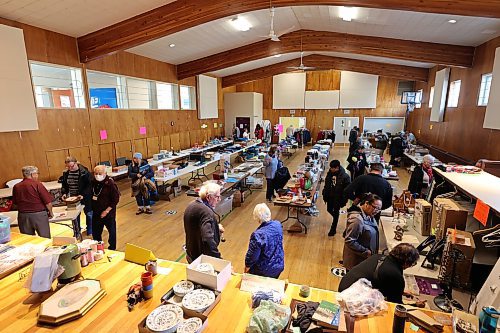 Knox United Church opened its doors to shoppers at its annual indoor garage sales on Saturday. Photos: Abiola Odutola/The Brandon Sun