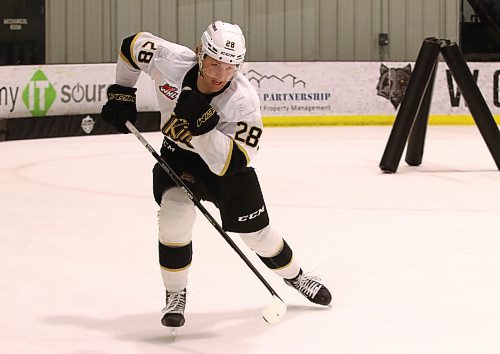 Former Brandon Wheat Kings forward Ben Thornton races to the finish during the fastest skater competition at the team&#x2019;s skills competition at J&amp;G Homes Arena last February. He made a short return to the lineup last March but it only lasted for eight games as he grappled with the effects of post-concussion syndrome. He was dealt to the Kelowna Rockets on Saturday. (Perry Bergson/The Brandon Sun)
Nov. 7, 2023