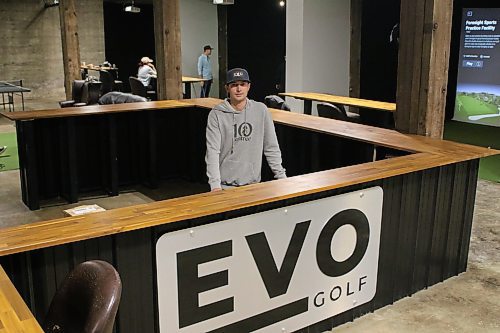 Brandon's Austin Dobrescu has opened Evo Golf Performance and Social Club on Pacific Ave. (Thomas Friesen/The Brandon Sun)