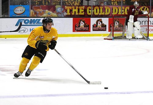 Brandon Wheat Kings rookie forward Joby Baumuller scored early in the final against the United States at the World U17 Hockey Challenge in Prince Edward Island. (Perry Bergson/The Brandon Sun)
Nov. 14, 2023
