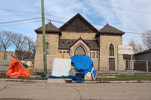 TYLER SEARLE / WINNIPEG FREE PRESS

Two men arrived at Our Lady of Lourdes Church (95 MacDonald St.) around noon Tuesday to clear out an encampment that had been established the previous week.
November 14, 2023