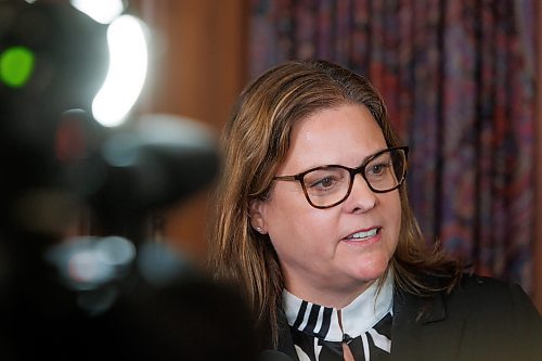 MIKE DEAL / WINNIPEG FREE PRESS
Heather Stefanson, Leader of the Official Opposition, discusses her the PC party priorities for the fall Legislative session in her office at the Manitoba Legislative building Wednesday afternoon.
See Carol Sanders story.
231115 - Wednesday, November 15, 2023.