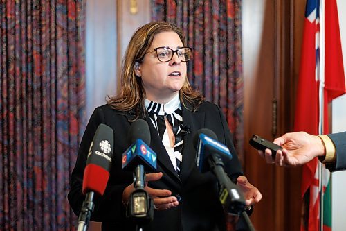 MIKE DEAL / WINNIPEG FREE PRESS
Heather Stefanson, Leader of the Official Opposition, discusses her the PC party priorities for the fall Legislative session in her office at the Manitoba Legislative building Wednesday afternoon.
See Carol Sanders story.
231115 - Wednesday, November 15, 2023.