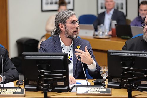 Coun. Kris Desjarlais (Ward 2) expressed concern at Monday's Brandon city council meeting about a lack of progress on implementing some of the Downtown Wellness and Safety Task Force's recommendations like lighting and sidewalk improvements. (Colin Slark/The Brandon Sun)