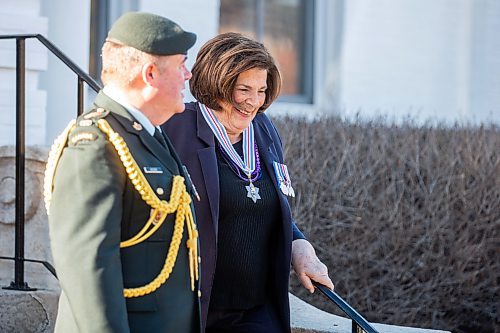 MIKAELA MACKENZIE / WINNIPEG FREE PRESS

Lieutenant-governor Anita Neville departs Government House to lead throne speech ceremonies at the Manitoba Legislative Building on Tuesday, Nov. 21, 2023. 
Winnipeg Free Press 2023.