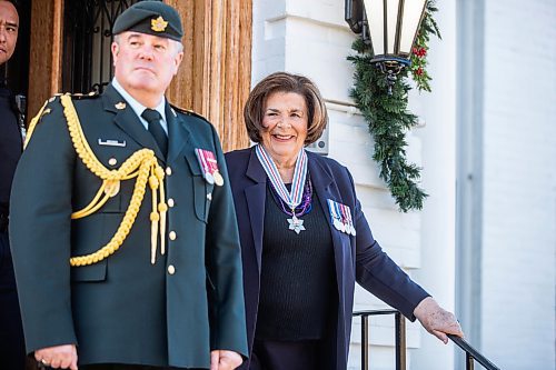 MIKAELA MACKENZIE / WINNIPEG FREE PRESS

Lieutenant-governor Anita Neville departs Government House to lead throne speech ceremonies at the Manitoba Legislative Building on Tuesday, Nov. 21, 2023. 
Winnipeg Free Press 2023.