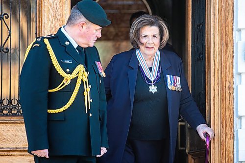 MIKAELA MACKENZIE / WINNIPEG FREE PRESS

Lieutenant-governor Anita Neville departs Government House to lead throne speech ceremonies at the Manitoba Legislative Building on Tuesday, Nov. 21, 2023. 
Winnipeg Free Press 2023.