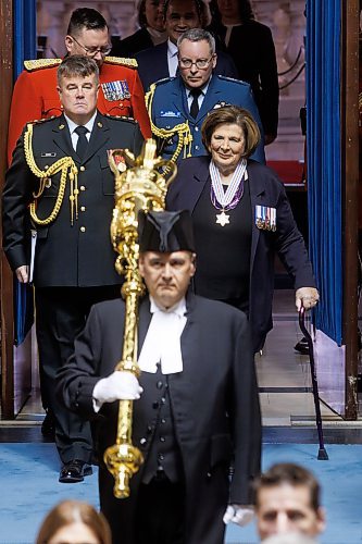 MIKE DEAL / WINNIPEG FREE PRESS
Anita Neville, Lieutenant-Governor of the Province of Manitoba arrives to deliver the Speech from the Throne to open the First Session of the 43rd Manitoba Legislature, Tuesday, November 21, 2023. 
231121 - Tuesday, November 21, 2023.