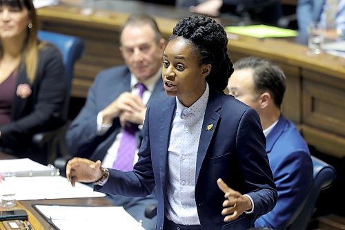 RUTH BONNEVILLE / WINNIPEG FREE PRESS

LOCAL - question period at LEG

Photo of Union Station, Hon. Uzoma Asagwara, 
NDP.

Manitoba's new Premier, Wab Kinew and members of his caucus, will take questions from the official opposition, PC leader, Heather Stefanson and her members, in the house at the Legislative Building Wednesday. 

Nov 22nd,, 2023