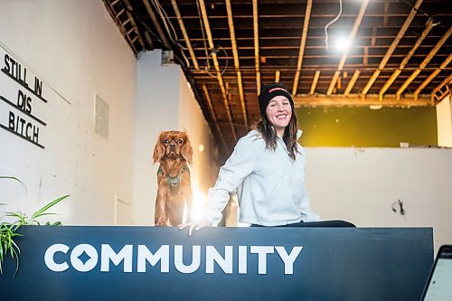 MIKAELA MACKENZIE / WINNIPEG FREE PRESS

Amie Seier, owner of The Community Gym, in the lobby area on Tuesday, Nov. 21, 2023. The gym has restarted operations after its ceiling collapsed. For Gabby story.
Winnipeg Free Press 2023.