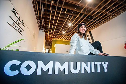 MIKAELA MACKENZIE / WINNIPEG FREE PRESS

Amie Seier, owner of The Community Gym, in the lobby area on Tuesday, Nov. 21, 2023. The gym has restarted operations after its ceiling collapsed. For Gabby story.
Winnipeg Free Press 2023.