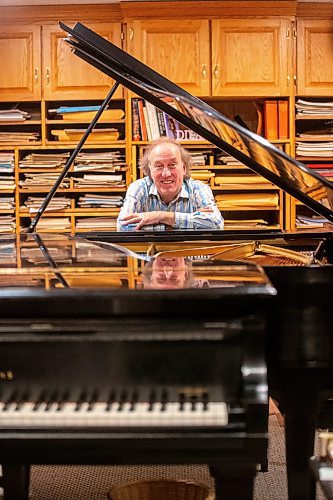 MIKAELA MACKENZIE / WINNIPEG FREE PRESS

John Melnyk with his signed Steinway piano on Thursday, Nov. 23, 2023. For Holly Harris story.
Winnipeg Free Press 2023.