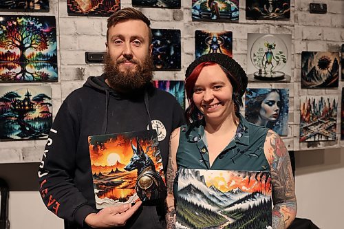 AI Custom Printz owners Shane and Megan Keeping say AI generative art is about utilizing technology to metamorphose images into entirely novel creations. Photos: (Abiola Odutola/The Brandon Sun)