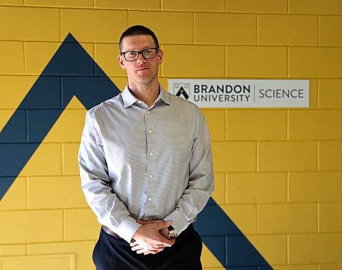 Nicholas Watier, associate professor in the Department of Psychology at Brandon University, is the university's 2023 recipient of the Senate Award for Excellence in Teaching. (Michele McDougall/The Brandon Sun)
