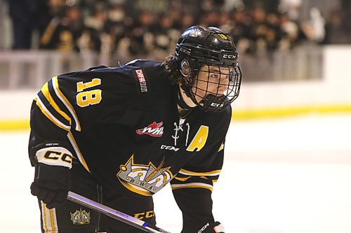 Brandon Wheat Kings forward Colten Worthington (18) is one of the local players attending the Manitoba U18 AAA Hockey League's showcase this weekend in Winnipeg. (Perry Bergson/The Brandon Sun)
Dec. 1, 2023