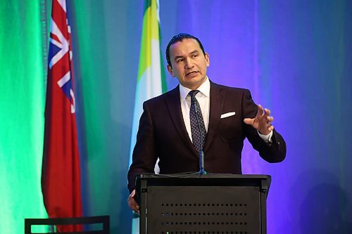 30112023
Manitoba Premier Wab Kinew answers questions from the audience during the bear pit session at the Association of Manitoba Municipalities fall convention at the Keystone Centre on Thursday.
(Tim Smith/The Brandon sun)