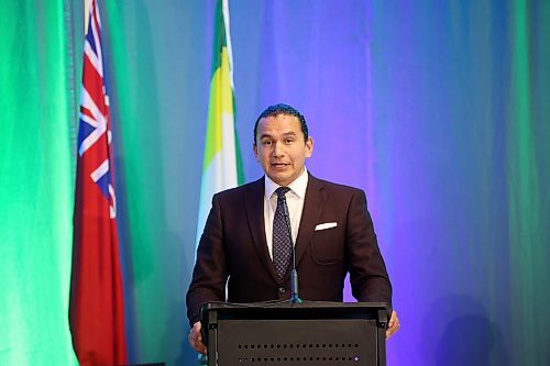 30112023
Manitoba Premier Wab Kinew answers questions from the audience during the bear pit session at the Association of Manitoba Municipalities fall convention at the Keystone Centre on Thursday.
(Tim Smith/The Brandon sun)